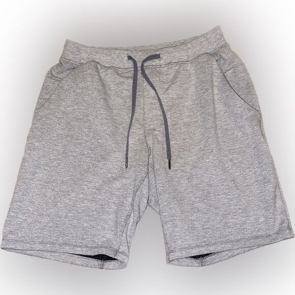 Lululemon Men’s Size Large Heather Grey Jersey Knit Casual 3-Pocket Shorts - Picture 1 of 6